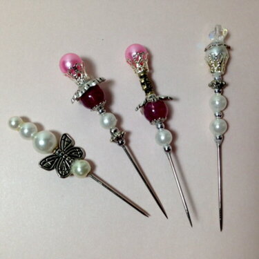 Pink and White Pins