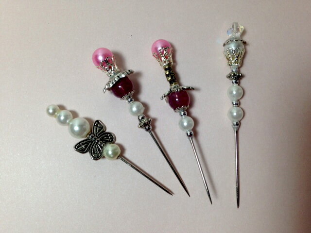 Pink and White Pins