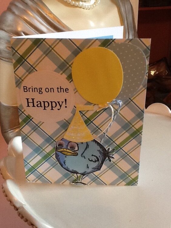 A Bird Crazy B-day card for a family member