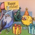 Crazy Birds B-Day card