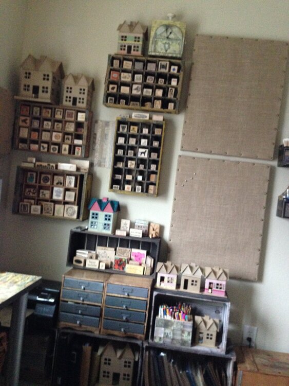 Rubber stamp and wash tape display