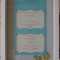 Wedding invitation in a frame