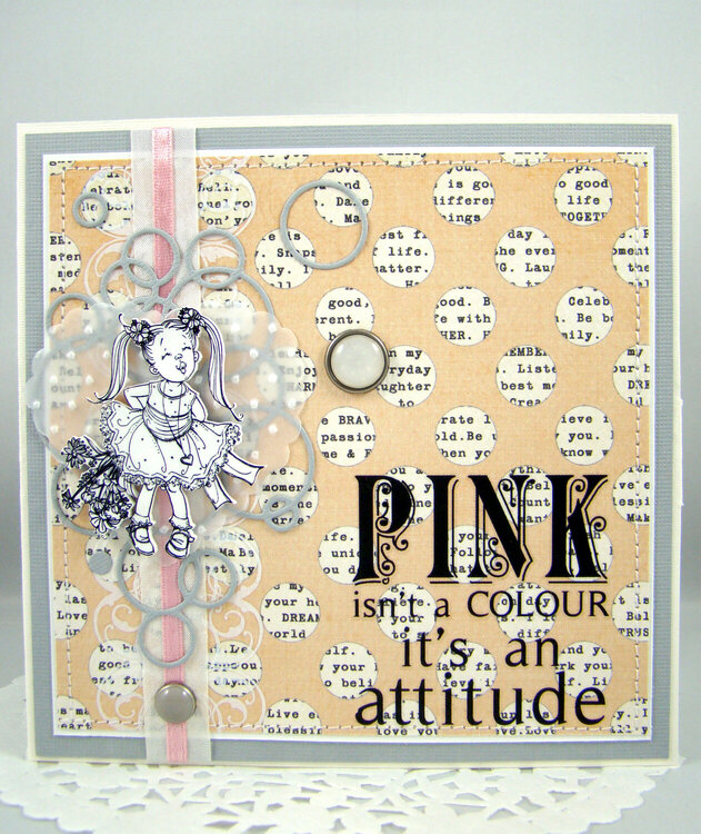CD- folder &quot;Pink is not a color, it is an attitude&quot;.