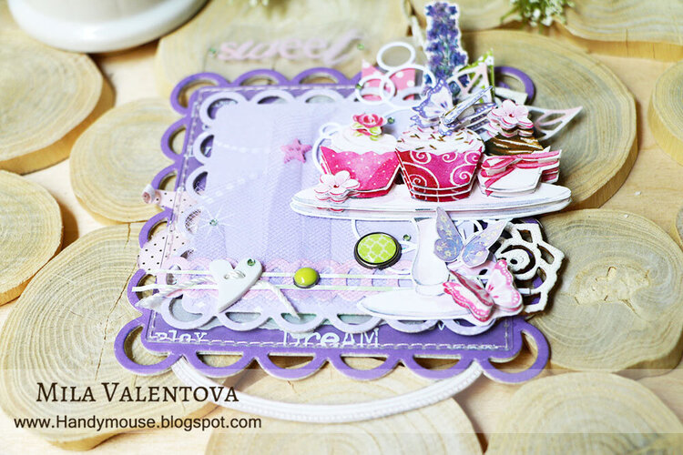 Magnet &quot;Lilac and pink sweets&quot;.