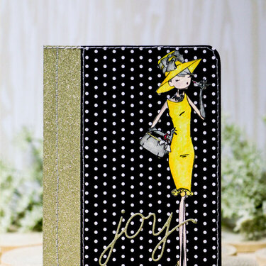 Passport cover &quot;Audrey Hepburn in sparkling gold&quot;.