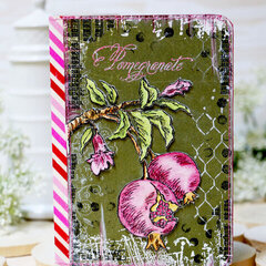 Passport cover "Ripe pomegranates"