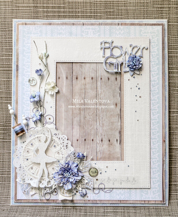 Scrapbooking frame for photo. Shabby chic&quot; Features ballet&quot;.