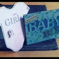 baby girl card and baby boy card