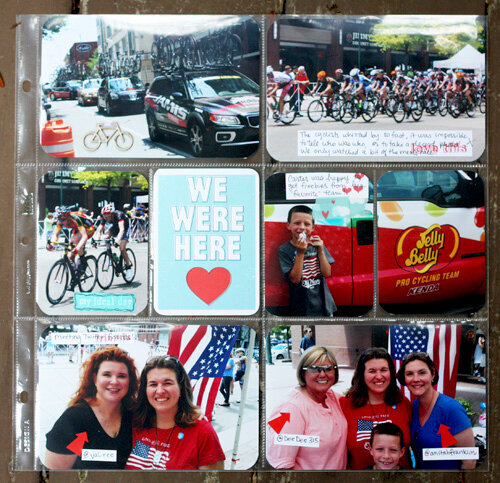 Project Life: USA Cycling pages featuring Hero Arts
