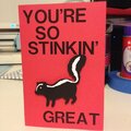 Skunk Valentines Day Card