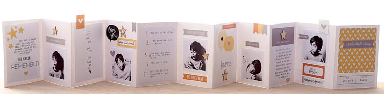 Accordion fold book