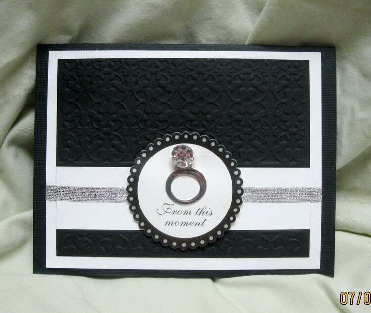 Silver &amp; Black From This Moment Engagement Card