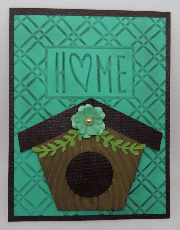Embossed Birdhouse Housewarming Card