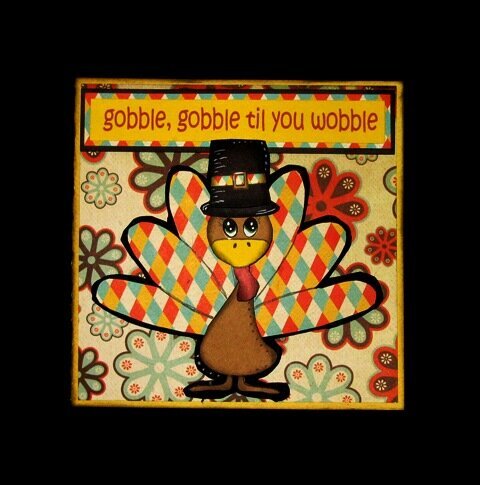 Paper Pieced Turkey Card