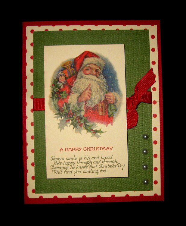 Vintage Santa Handmade Card