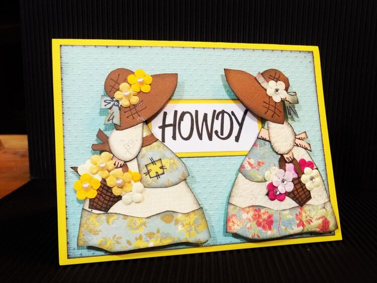 Handmade Paper Pieced Holly Hobby Howdy Card
