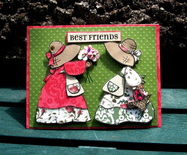 Best Friends Paper Pieced Card