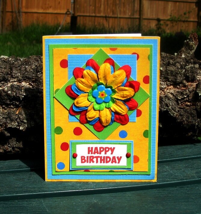 Bright Colored Happy Birthday Card