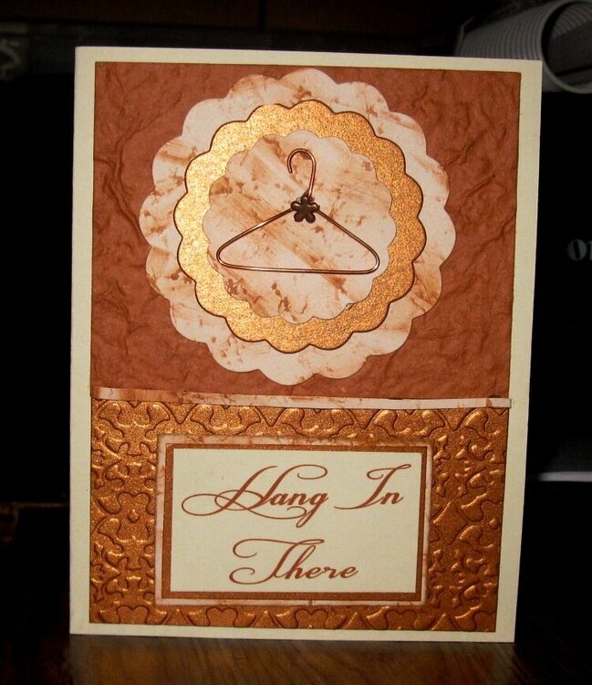 Copper &amp; Cream Hang In There Card