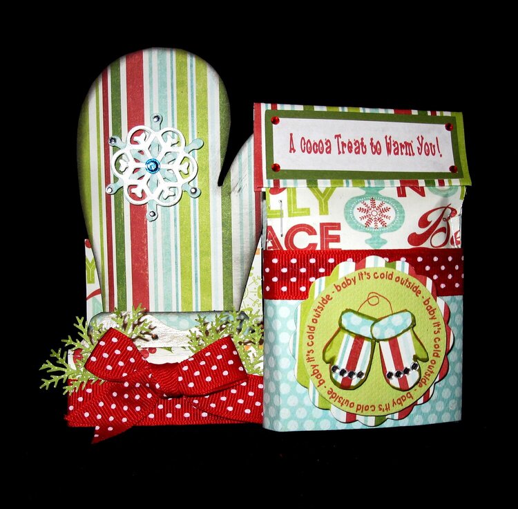 Mitten and Cocoa Treat Handmade Paper pieced box set
