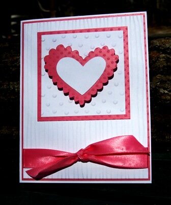 Pink and White Valentine Card
