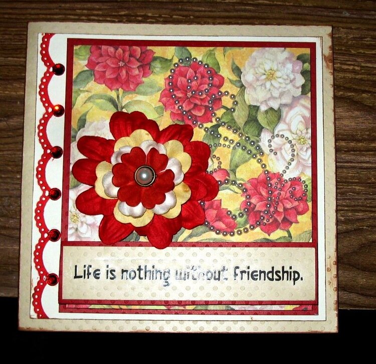 Handmade Paper Pieced Friendship Card