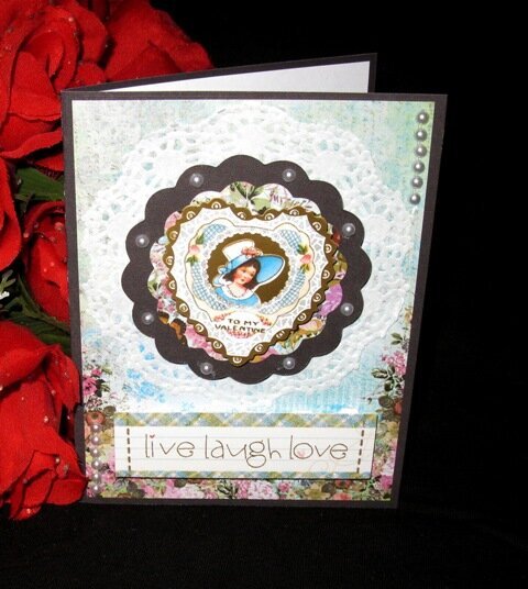 Victorian Valentine Handmade Card