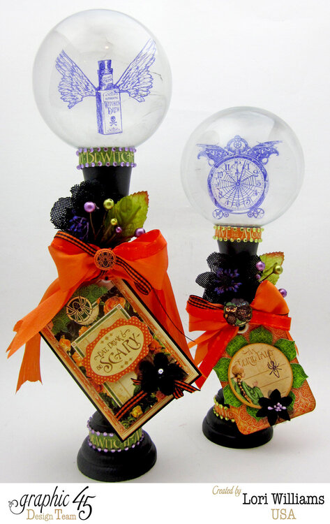 Graphic 45 Eerie Tale Crystal Ball Centerpieces