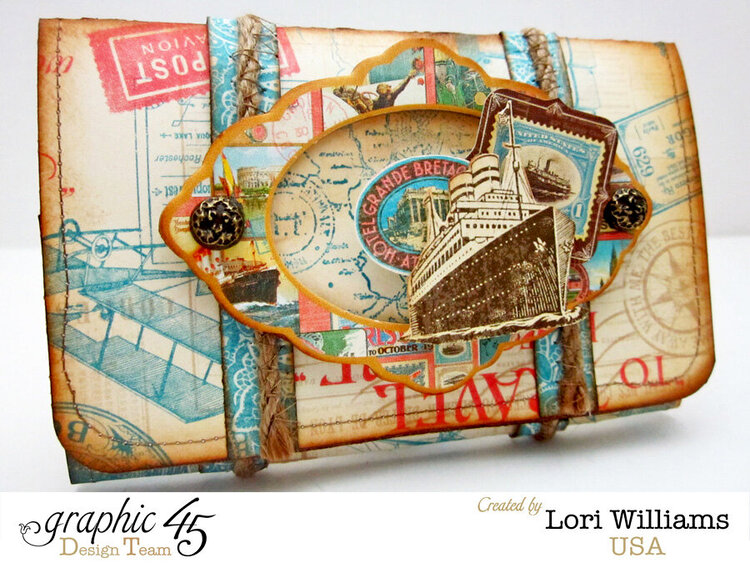 Travel Wallet with Graphic 45 Come Away with Me Collection
