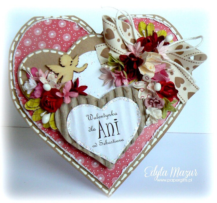 Red heart with Cupid - Valentine for Ania