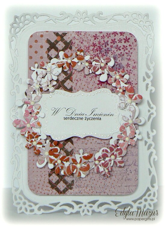 Colorful garland - greeting card