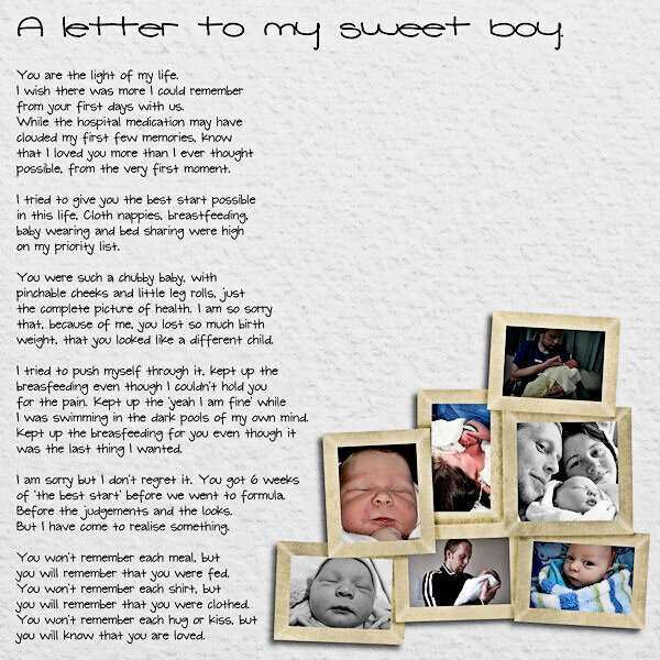 Letter to my Sweet Boy