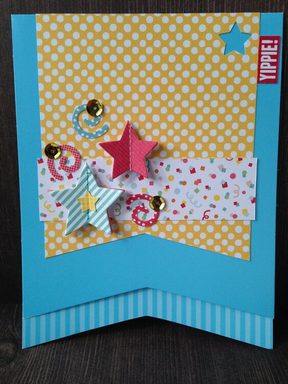 Pop-out Stars Yippie card