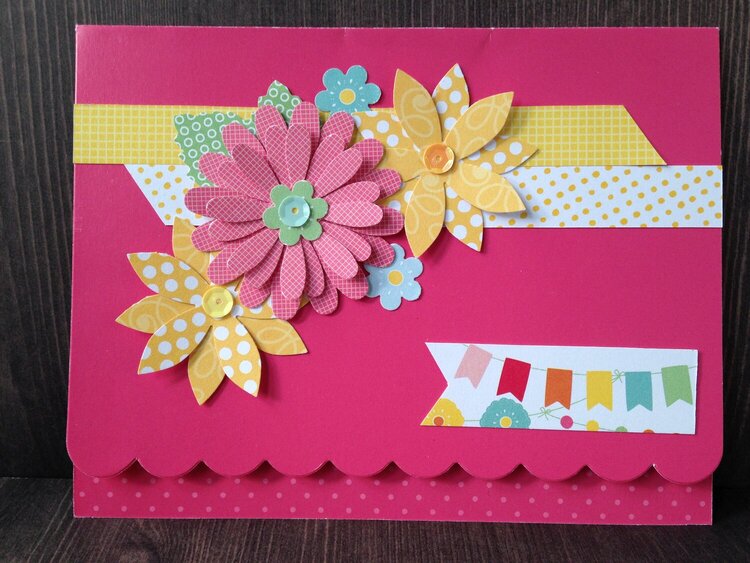 layered flowers all-occasion card