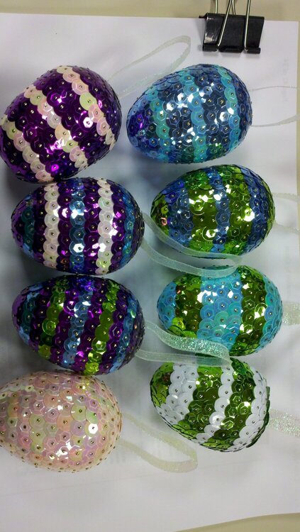 Sequined Easter Eggs Ornaments