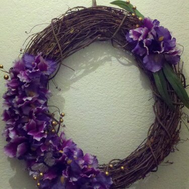 Purple Iris Wreath