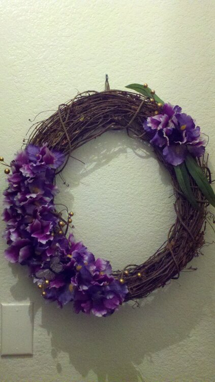 Purple Iris Wreath