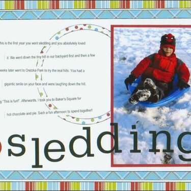 i love sledding
