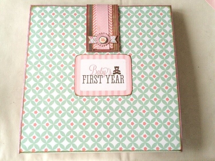 Four-Fold Photo Board &#039;Baby&#039;s First Year&#039; - Back