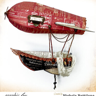 Typography Sky Pirate Zeppelin