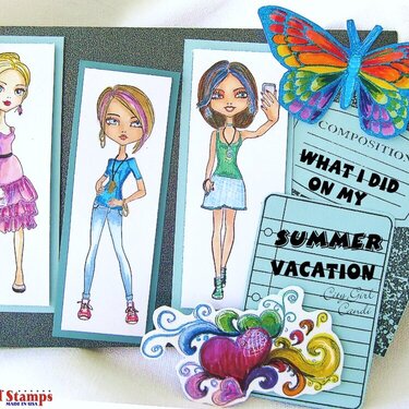 What I did on My Summer Vacation featuring Deep Red Stamps City Girls