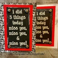 Miss You from Deep Red Cling Stamps