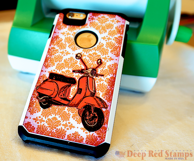 Iphone Cover Decor from Deep Red Stamps and Xyron