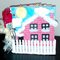 Xmas house album with picket fence