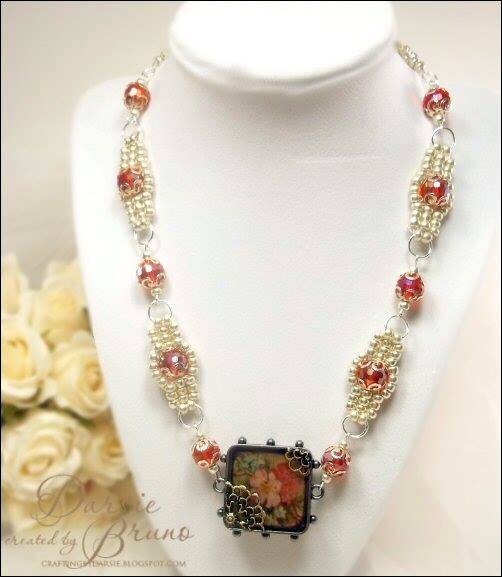 Vintage Floral Loom Necklace