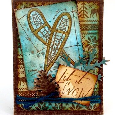 Vintage Snowshoes Card