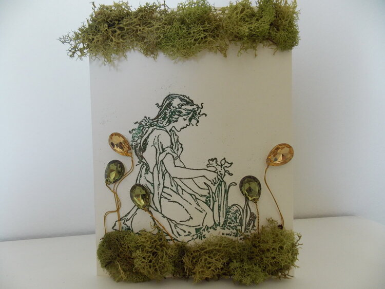 Moss covered fairy tale card