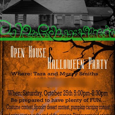 Halloween/Open House Invite