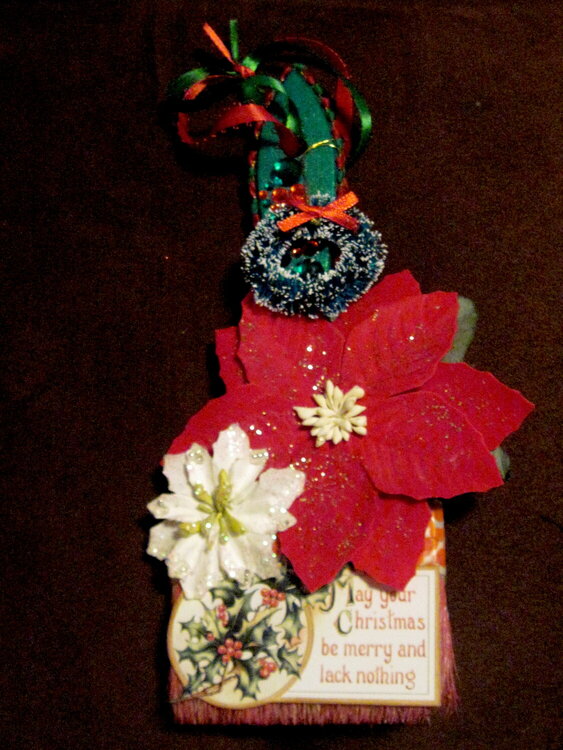 Christmas Altered Paint Brush (Front)