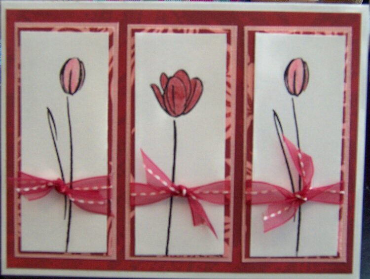 SU Both Way Blossoms Card: pinks/reds